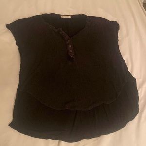 We The Free black gray Henley tee